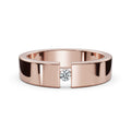 The Apex: 4.2mm Tension-Set Floating Diamond Band in 14K Rose Gold Ring