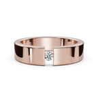 The Apex: 4.2mm Tension-Set Floating Diamond Band in 14K Rose Gold Ring