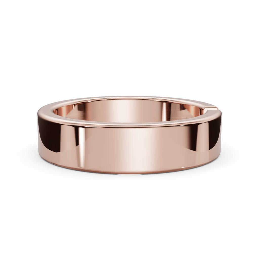 The Apex: 4.2mm Tension-Set Floating Diamond Band in 14K Rose Gold Ring