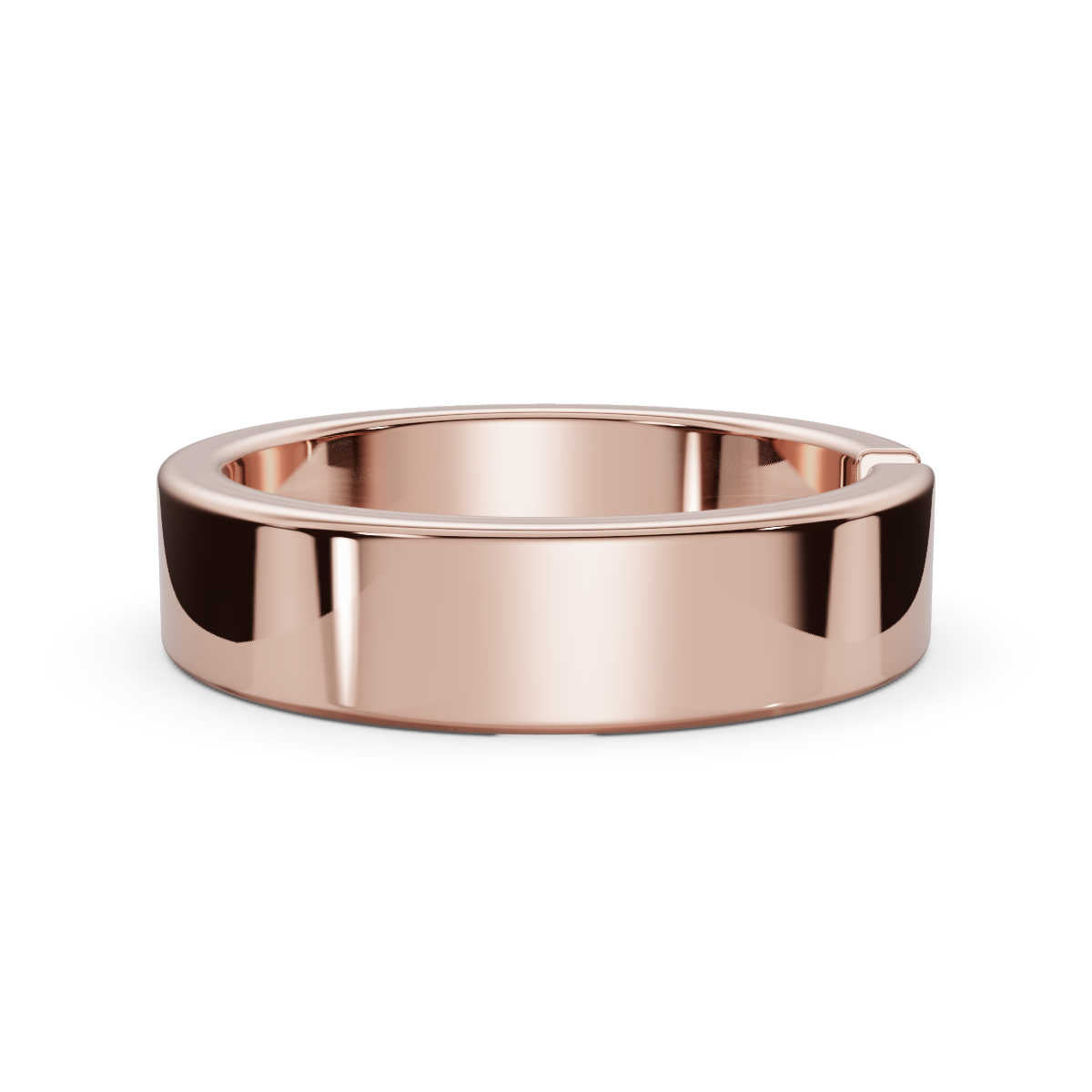 The Apex: 4.2mm Tension-Set Floating Diamond Band in 14K Rose Gold Ring
