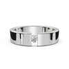 The Apex: 4.2mm Tension-Set Floating Diamond Band in 14K White Gold Ring