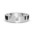 The Apex: 4.2mm Tension-Set Floating Diamond Band in 14K White Gold Ring