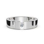 The Apex: 4.2mm Tension-Set Floating Diamond Band in 14K White Gold Ring