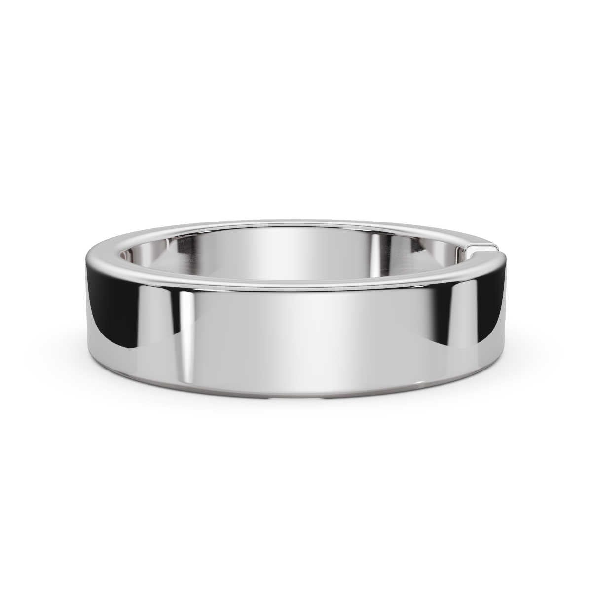 The Apex: 4.2mm Tension-Set Floating Diamond Band in 14K White Gold Ring