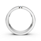 The Apex: 4.2mm Tension-Set Floating Diamond Band in 14K White Gold Ring