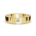 The Apex: 4.2mm Tension-Set Floating Diamond Band in 14K Yellow Gold Ring