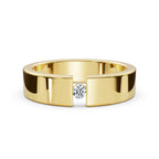 The Apex: 4.2mm Tension-Set Floating Diamond Band in 14K Yellow Gold Ring