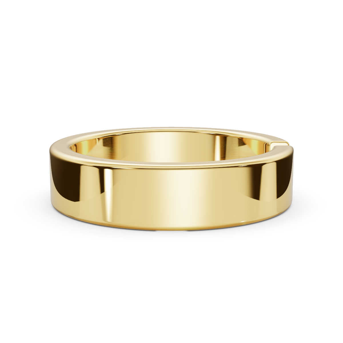 The Apex: 4.2mm Tension-Set Floating Diamond Band in 14K Yellow Gold Ring