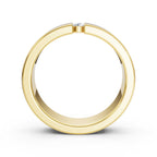 The Apex: 4.2mm Tension-Set Floating Diamond Band in 14K Yellow Gold Ring