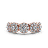 The Stella Band: 0.98 CTW Round Brilliant Lab-Grown Diamond Five-Cluster Ring in 14K Rose Gold Ring