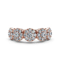 The Stella Band: 0.98 CTW Round Brilliant Lab-Grown Diamond Five-Cluster Ring in 14K Rose Gold Ring