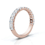 The Louvre: 1.62 CTW Emerald-Cut Diamond Scallop Eternity Band 14K-18K Gold/Platinum Bracelet