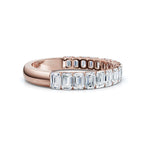 The Louvre: 1.62 CTW Emerald-Cut Diamond Scallop Eternity Band 14K-18K Gold/Platinum Bracelet