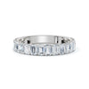 The Louvre: 1.62 CTW Emerald-Cut Diamond Scallop Eternity Band 14K-18K Gold/Platinum Bracelet