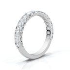 The Louvre: 1.62 CTW Emerald-Cut Diamond Scallop Eternity Band 14K-18K Gold/Platinum Bracelet