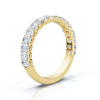 The Louvre: 1.62 CTW Emerald-Cut Diamond Scallop Eternity Band 14K-18K Gold/Platinum Bracelet