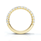 The Louvre: 1.62 CTW Emerald-Cut Diamond Scallop Eternity Band 14K-18K Gold/Platinum Bracelet