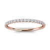 The Whisper: 1.2mm Micro-Pavé Lab-Grown Diamond Eternity Band in 14K Rose Gold Ring