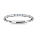 The Whisper: 1.2mm Micro-Pavé Lab-Grown Diamond Eternity Band in 14K White Gold Ring