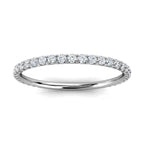 The Whisper: 1.2mm Micro-Pavé Lab-Grown Diamond Eternity Band in 14K White Gold Ring