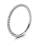 The Whisper: 1.2mm Micro-Pavé Lab-Grown Diamond Eternity Band in 14K White Gold Ring