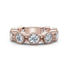 The Heirloom Halo: 2.25 CTW Milgrain Bezel Eternity Band in 18K Rose Gold Ring