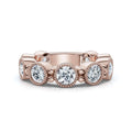 The Heirloom Halo: 2.25 CTW Milgrain Bezel Eternity Band in 18K Rose Gold Ring