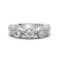  2.25 CTW Milgrain Bezel Eternity Band in 14K White Gold Ring