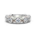  2.25 CTW Milgrain Bezel Eternity Band in 14K White Gold Ring