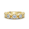 The Heirloom Halo: 2.25 CTW Milgrain Bezel Eternity Band in 14K Yellow Gold Ring