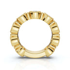 The Heirloom Halo: 2.25 CTW Milgrain Bezel Eternity Band in 18K Yellow Gold Ring