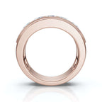 The Vanguard: 0.95 CTW Five-Stone Channel-Set Diamond Band in 18K Rose Gold Ring