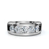 The Vanguard: 0.95 CTW Five-Stone Channel-Set Diamond Band in 14K White Gold Ring