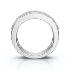 The Vanguard: 0.95 CTW Five-Stone Channel-Set Diamond Band in 14K White Gold Ring