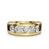 The Vanguard: 0.95 CTW Five-Stone Channel-Set Diamond Band in 14K Yellow Gold Ring
