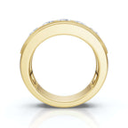 The Vanguard: 0.95 CTW Five-Stone Channel-Set Diamond Band in 14K Yellow Gold Ring