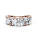 The Mosaic: 2.02 CTW Mixed-Shape Marquise & Round Diamond Band in 18K Rose Gold Ring
