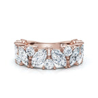 The Mosaic: 2.02 CTW Mixed-Shape Marquise & Round Diamond Band in 18K Rose Gold Ring