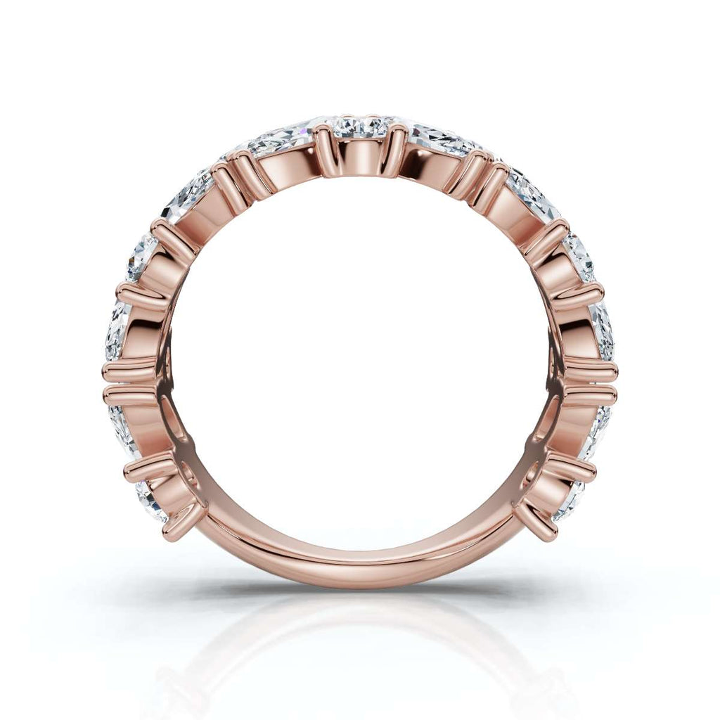 The Mosaic: 2.02 CTW Mixed-Shape Marquise & Round Diamond Band in 18K Rose Gold Ring