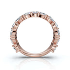 The Mosaic: 2.02 CTW Mixed-Shape Marquise & Round Diamond Band in 18K Rose Gold Ring