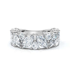 The Mosaic: 2.02 CTW Mixed-Shape Marquise & Round Diamond Band in 14K White Gold Ring