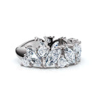 The Mosaic: 2.02 CTW Mixed-Shape Marquise & Round Diamond Band in 14K White Gold Ring