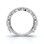 The Mosaic: 2.02 CTW Mixed-Shape Marquise & Round Diamond Band in 14K White Gold Ring