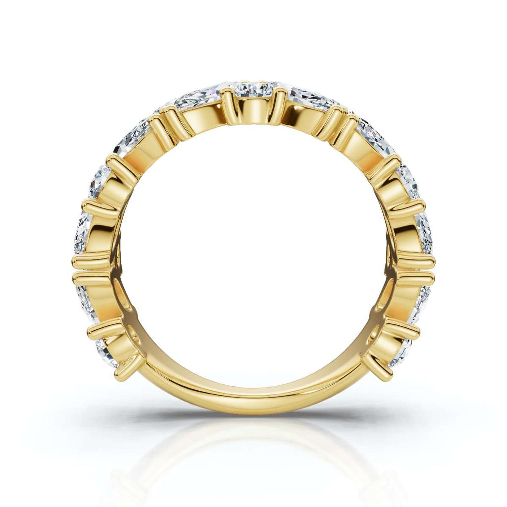 The Mosaic: 2.02 CTW Mixed-Shape Marquise & Round Diamond Band in 14K Yellow Gold