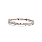 The Heartstrings Station: 1.89 CTW Bezel & Sweetheart Diamond Tennis Bracelet 14K-18K Gold/Platinum