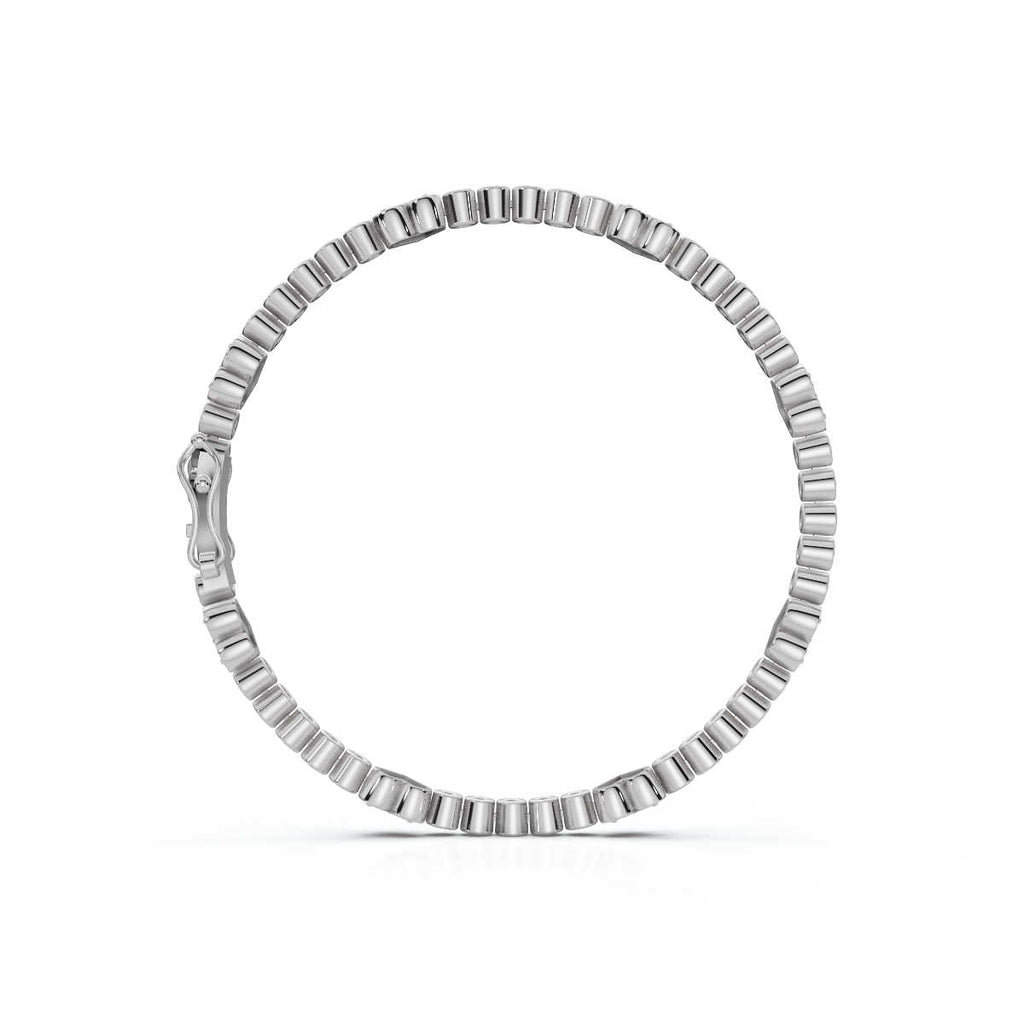 The Heartstrings Station: 1.89 CTW Bezel & Sweetheart Diamond Tennis Bracelet 14K-18K Gold/Platinum