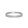 The Fiorella Link: 4.14 CTW Round Lab-Grown Diamond Eternity Blossom Bracelet White/Yellow/Rose Gold