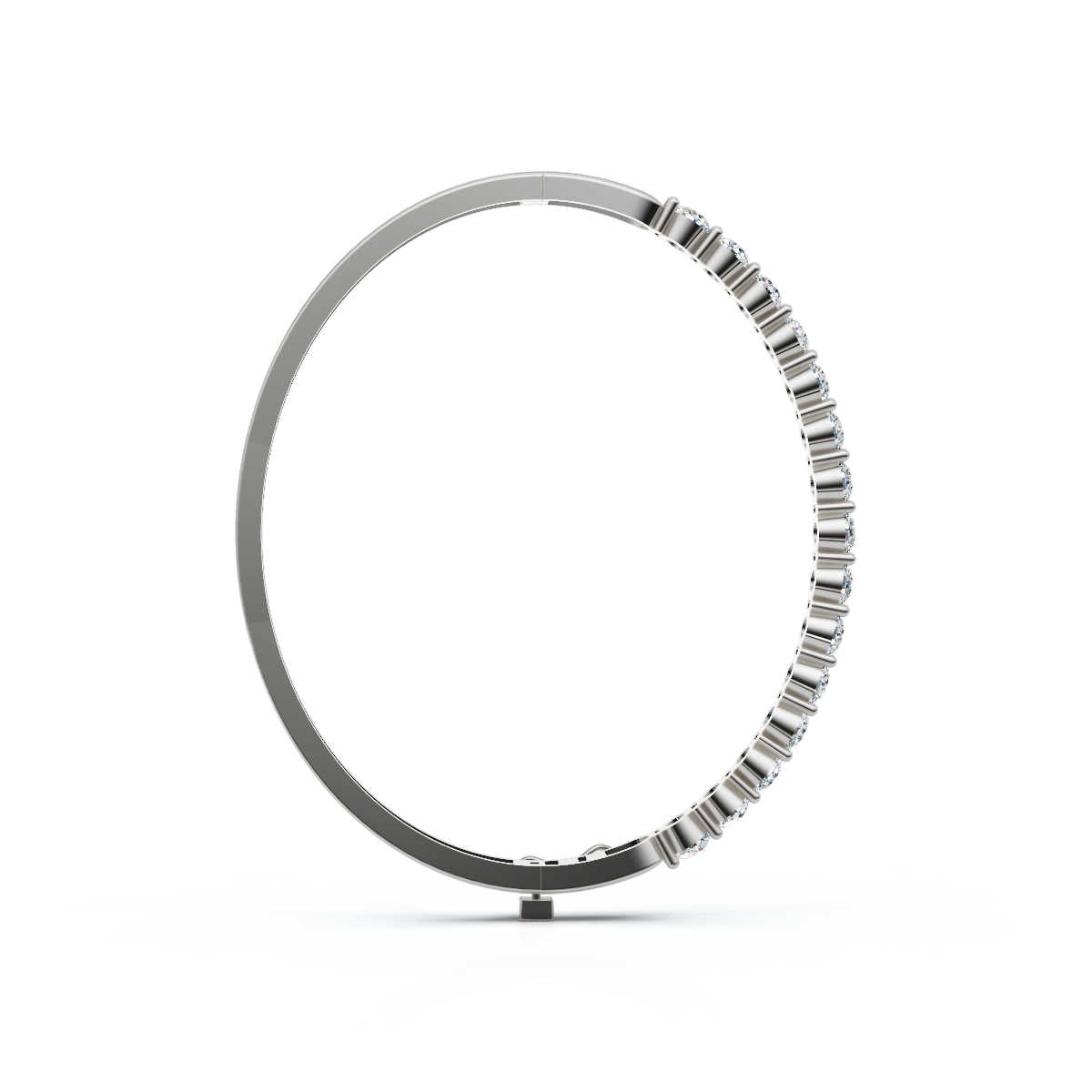 The Imperia Bangle: 4.95 CTW Round Lab-Grown Diamond Shared-Prong Statement Gold Bangle