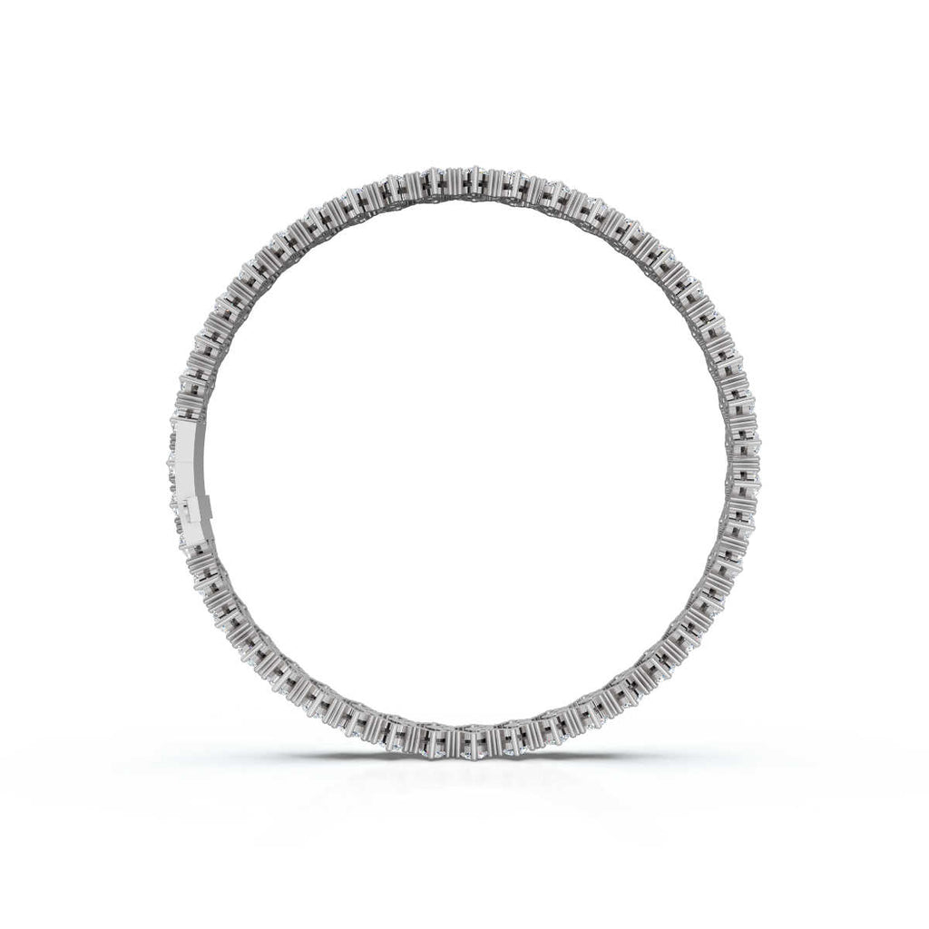 The Royal Lattice: 10.24 CTW Staggered Double-Row Diamond Tennis Bracelet 14K-18K Gold/Platinum