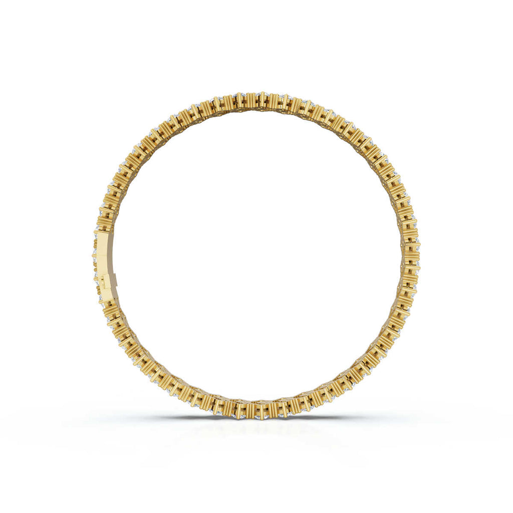The Royal Lattice: 10.24 CTW Staggered Double-Row Diamond Tennis Bracelet 14K-18K Gold/Platinum